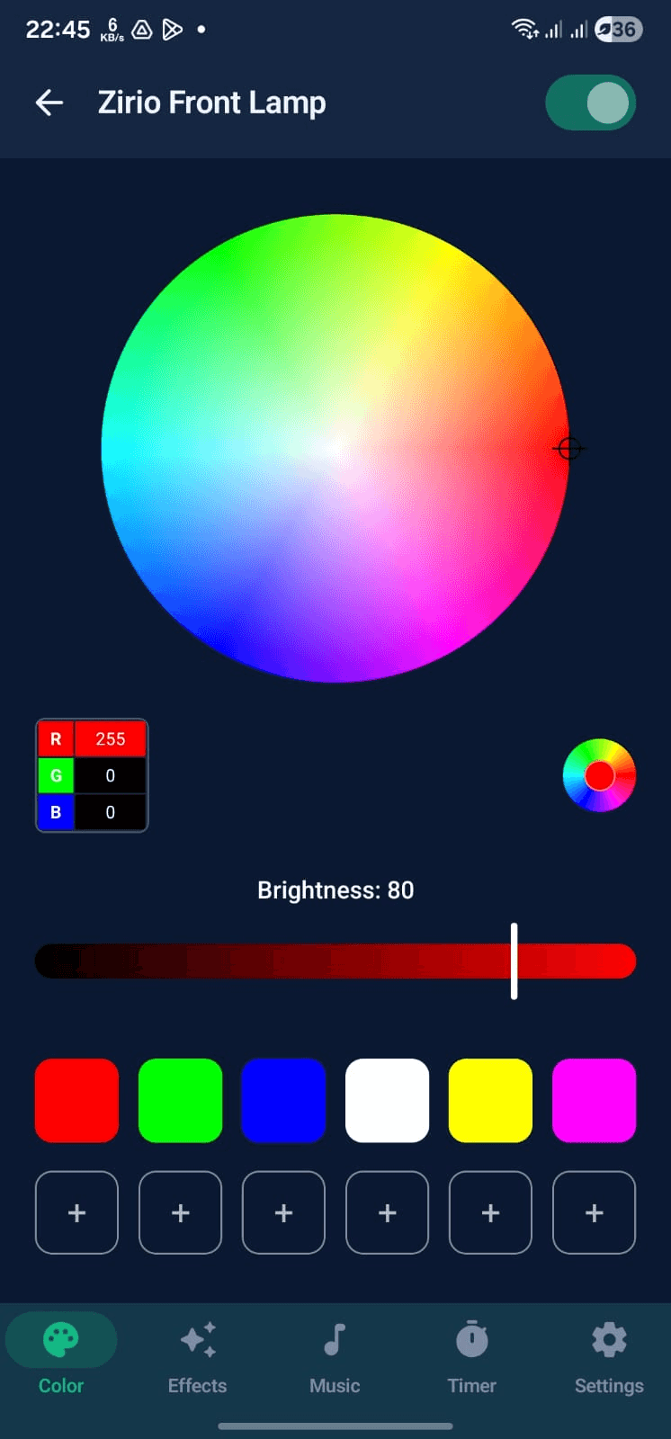 Screenshot Remote LED Controller