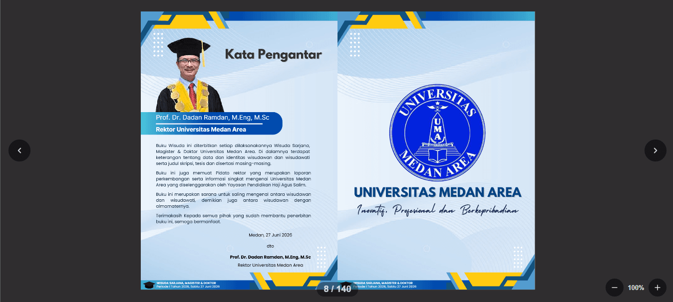 Screenshot Digital Graduation Book UMA